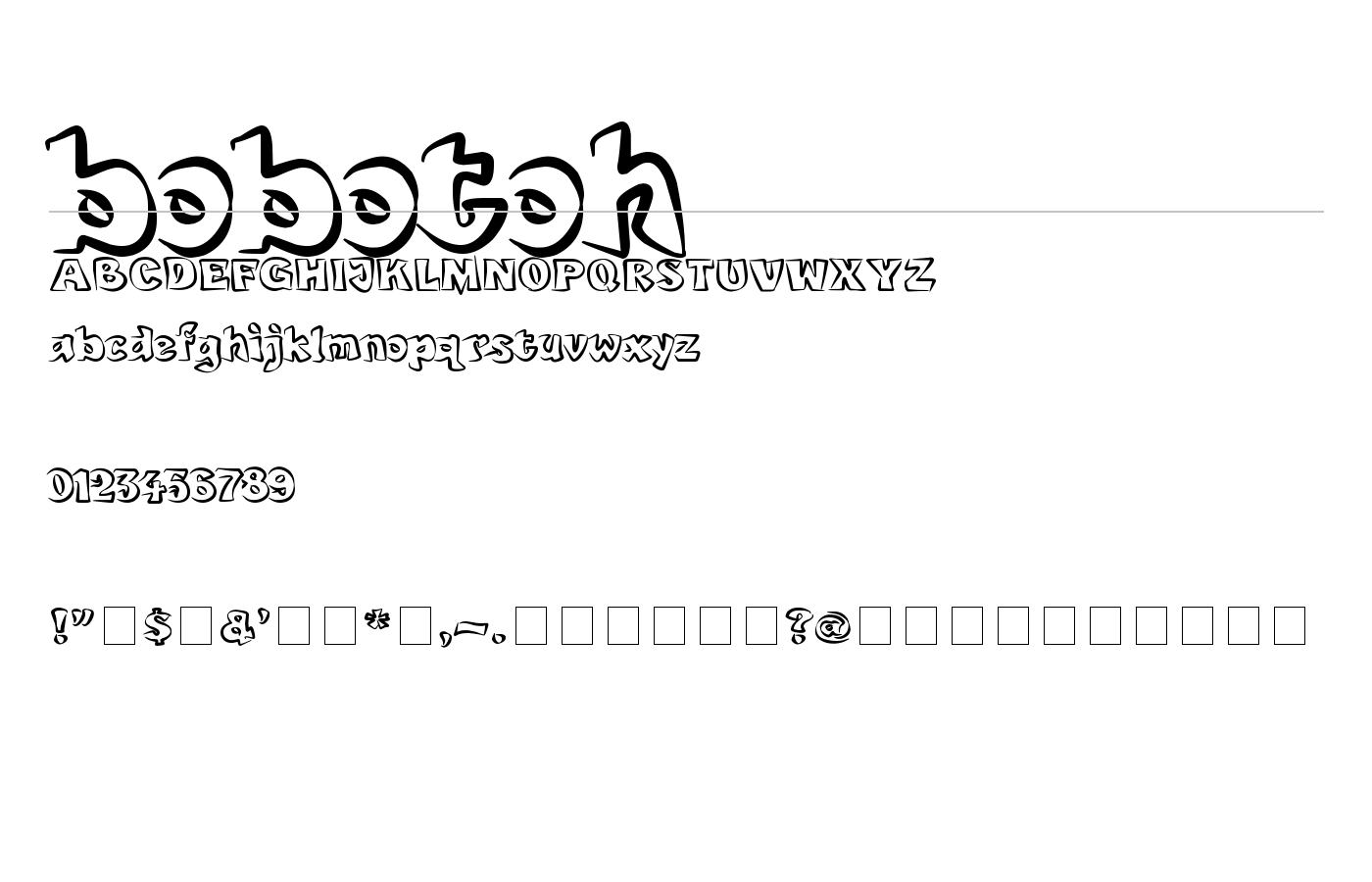bobotoh Font preview