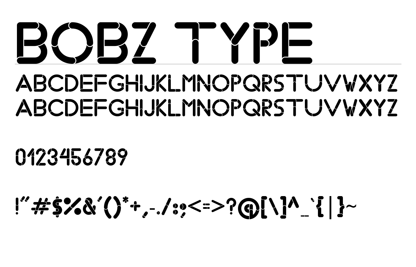Bobz Type Font preview