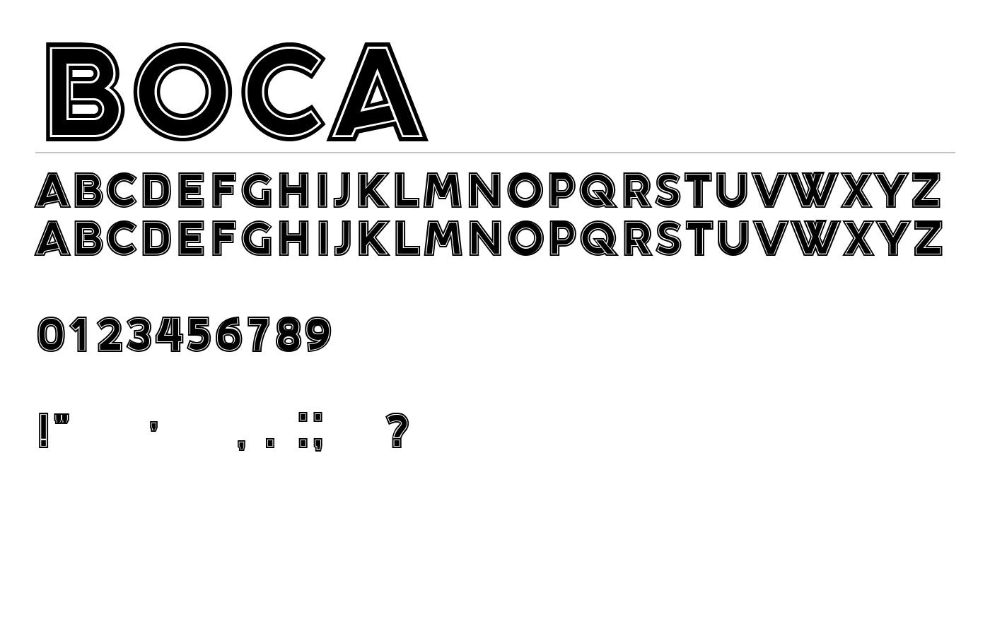 Boca Font preview