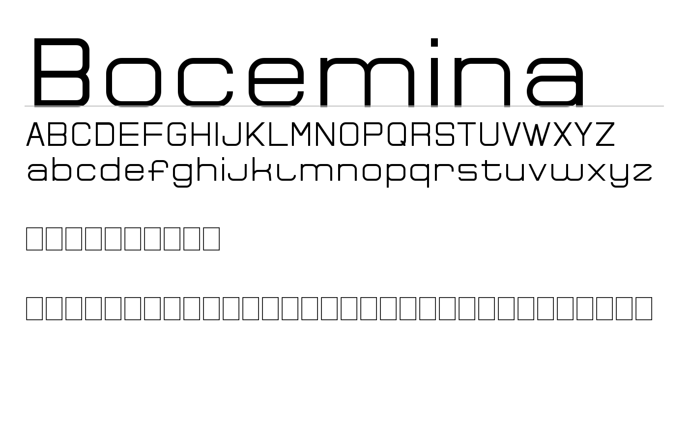 Bocemina Font preview