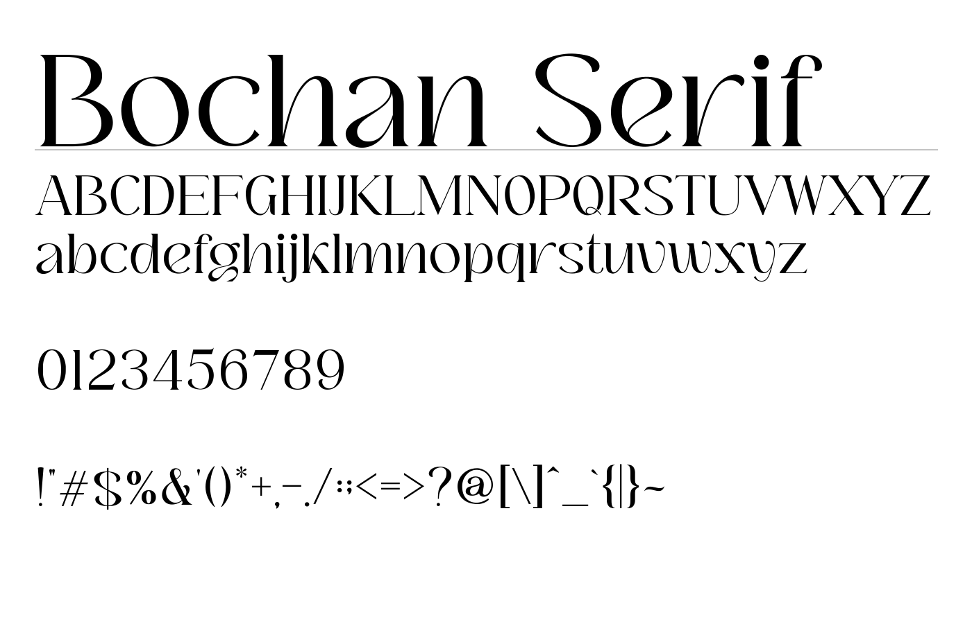 Bochan Serif Font preview