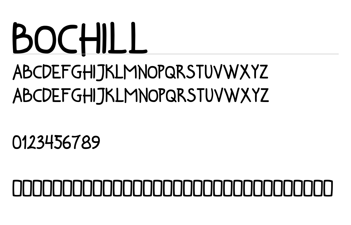 Bochill Font preview