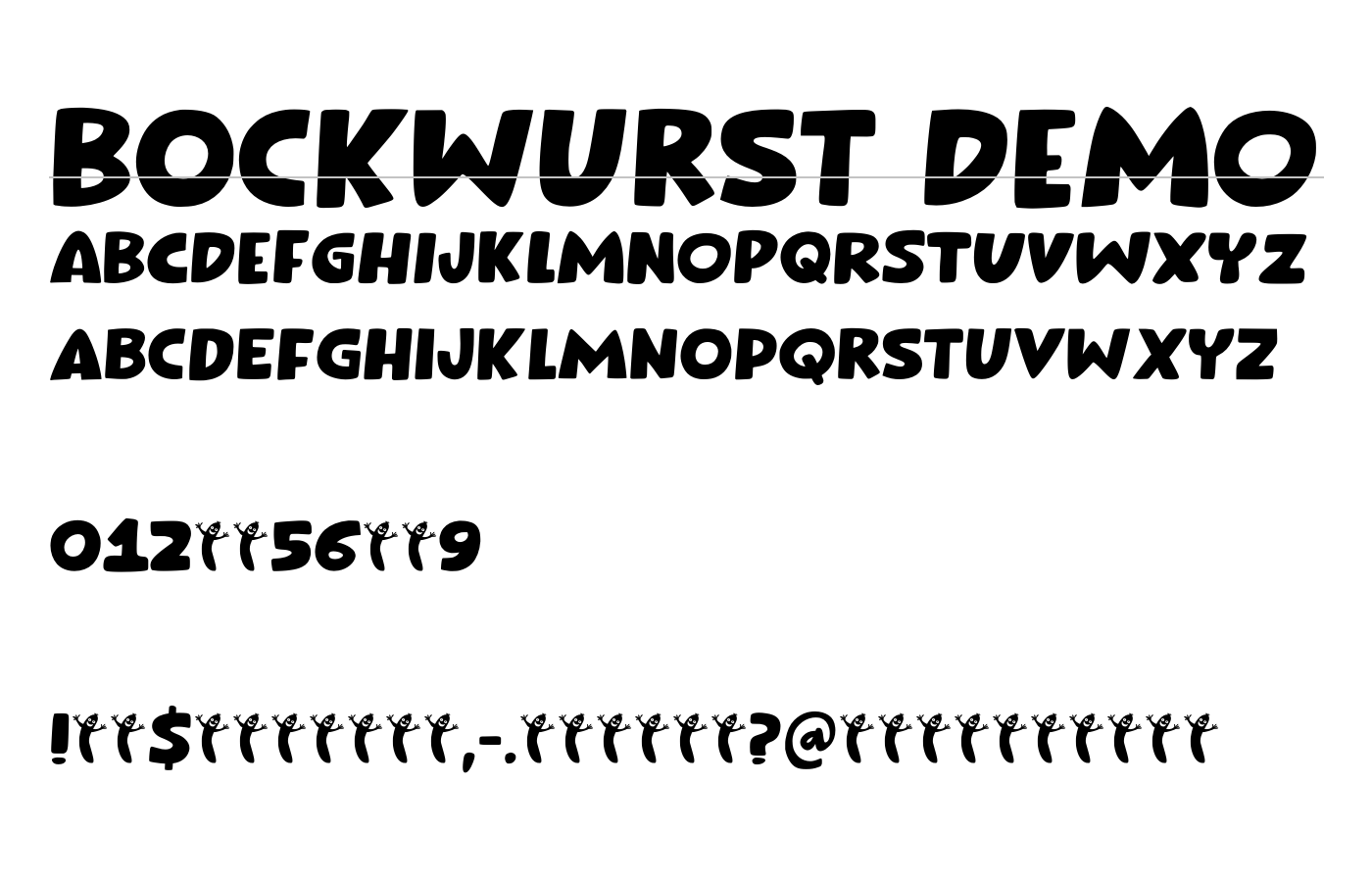 Bockwurst DEMO Font preview