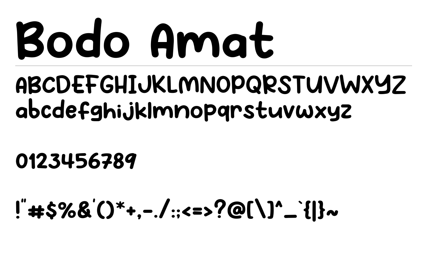 Bodo Amat Font preview