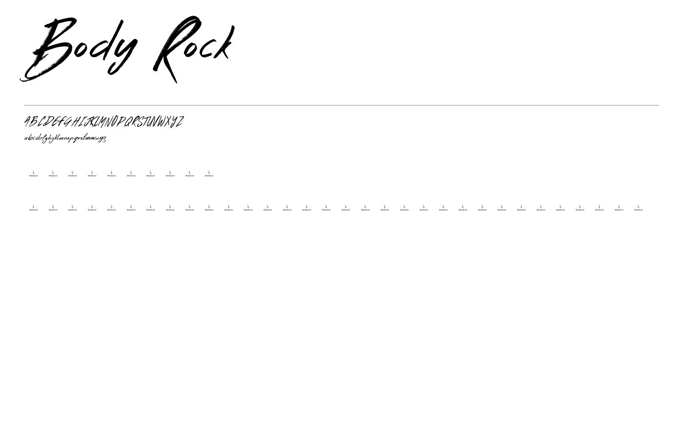Body Rock Font preview