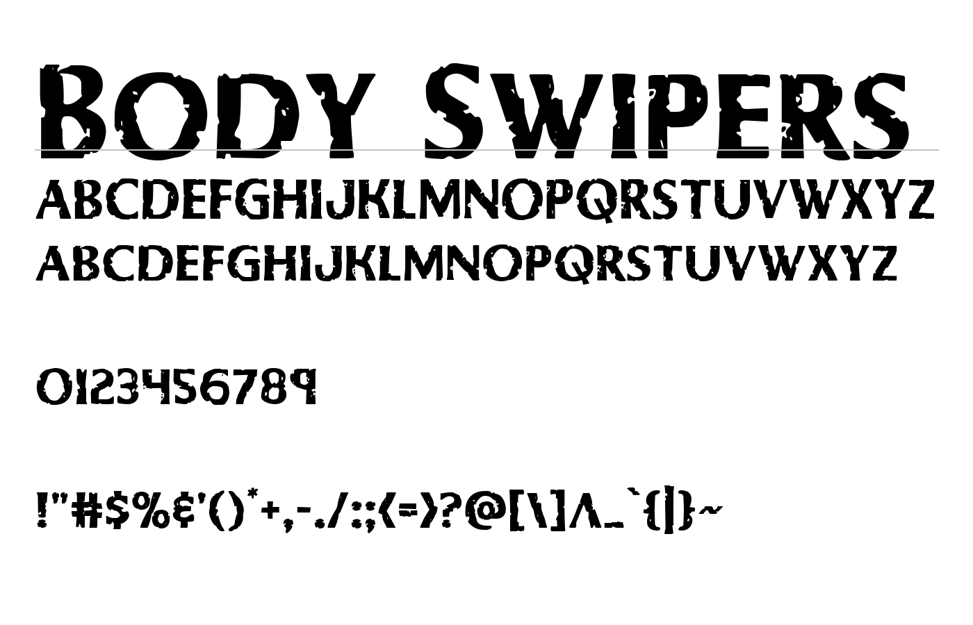 Body Swipers Font preview