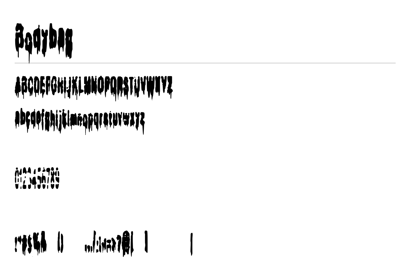 Bodybag Font preview