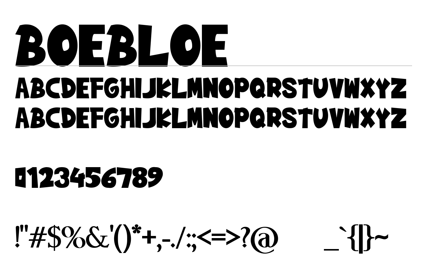 Boebloe Font preview