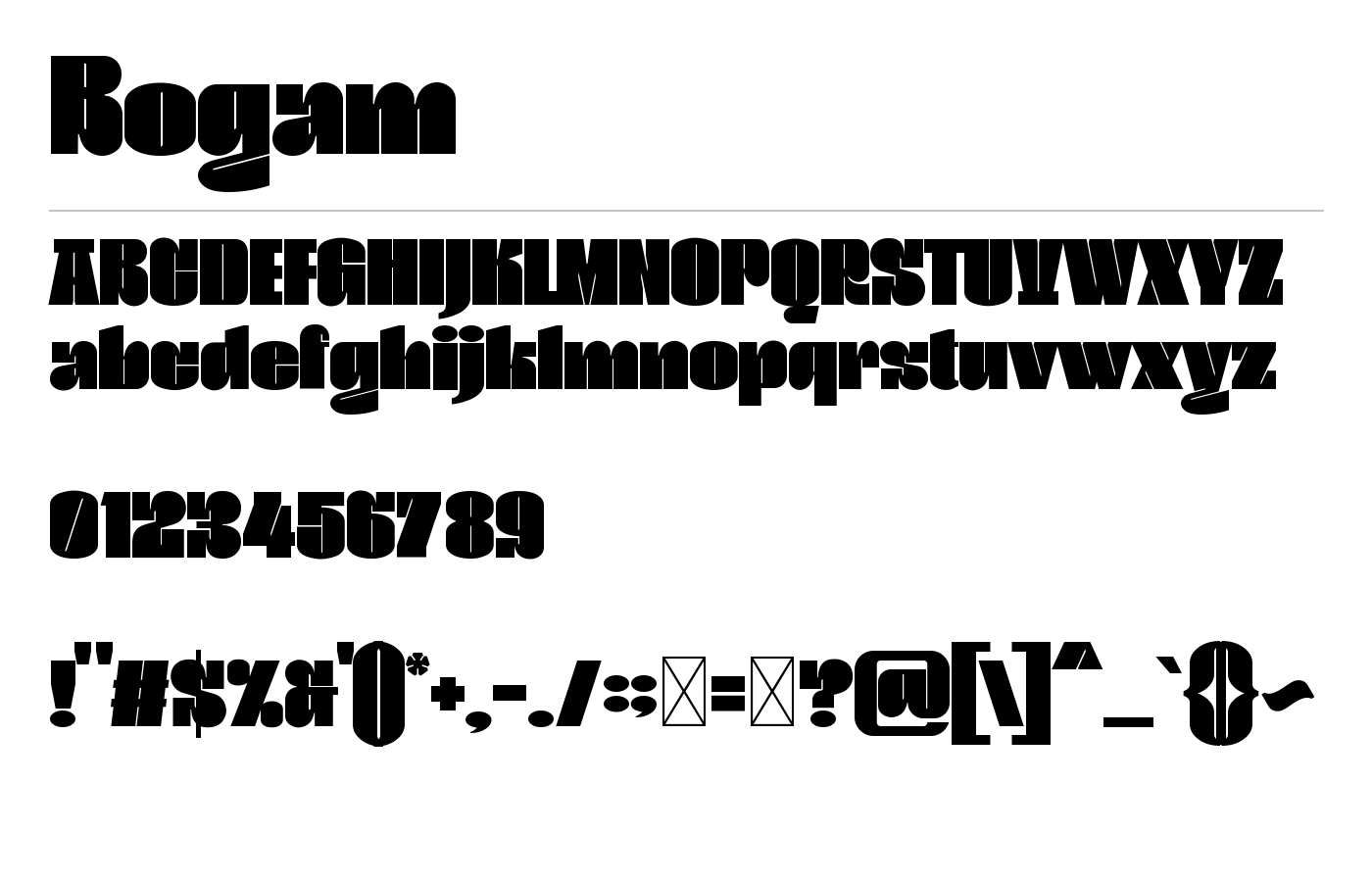 Bogam Font preview