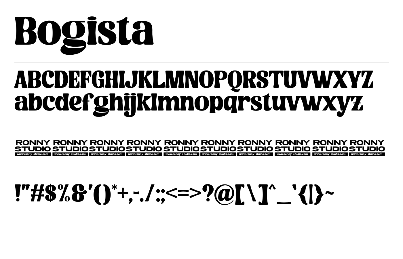 Bogista Font preview