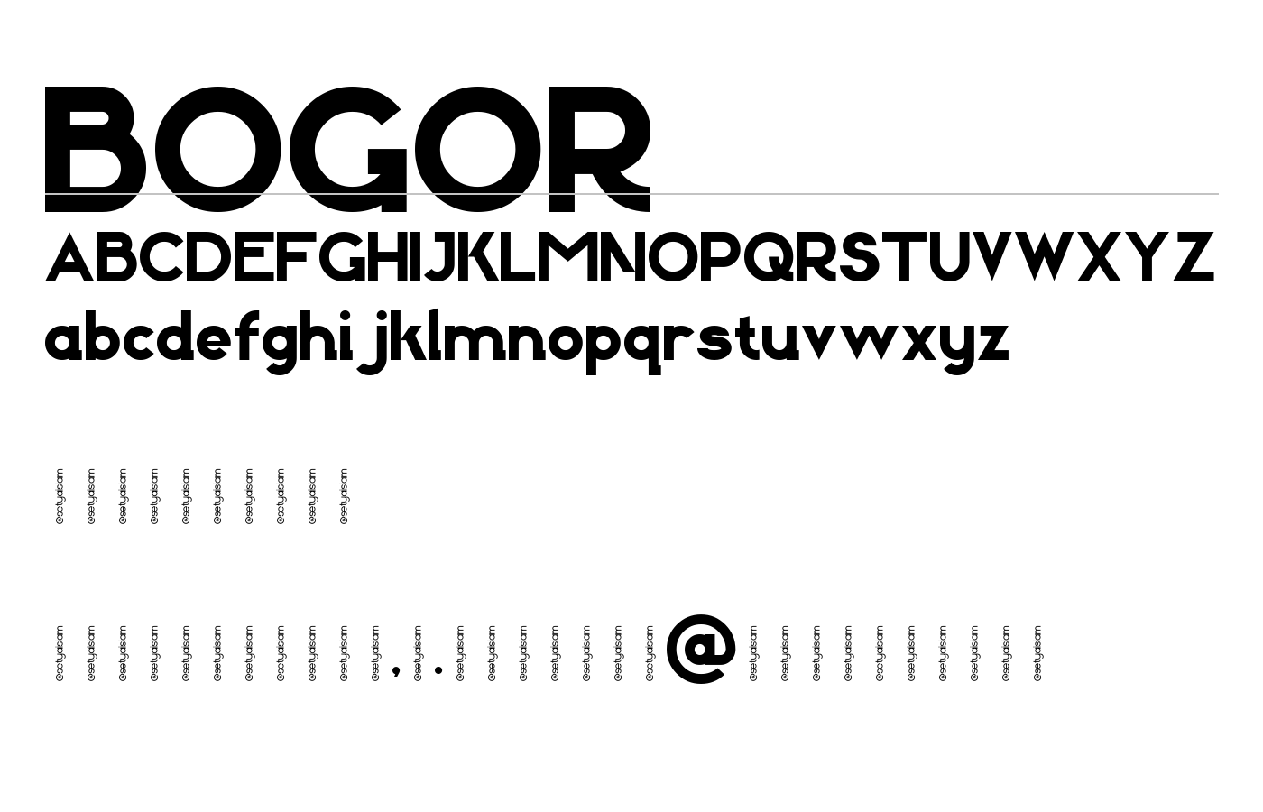 BOGOR Font preview