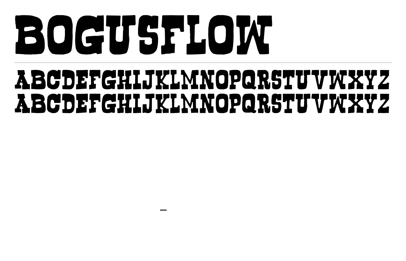 Bogusflow Font preview