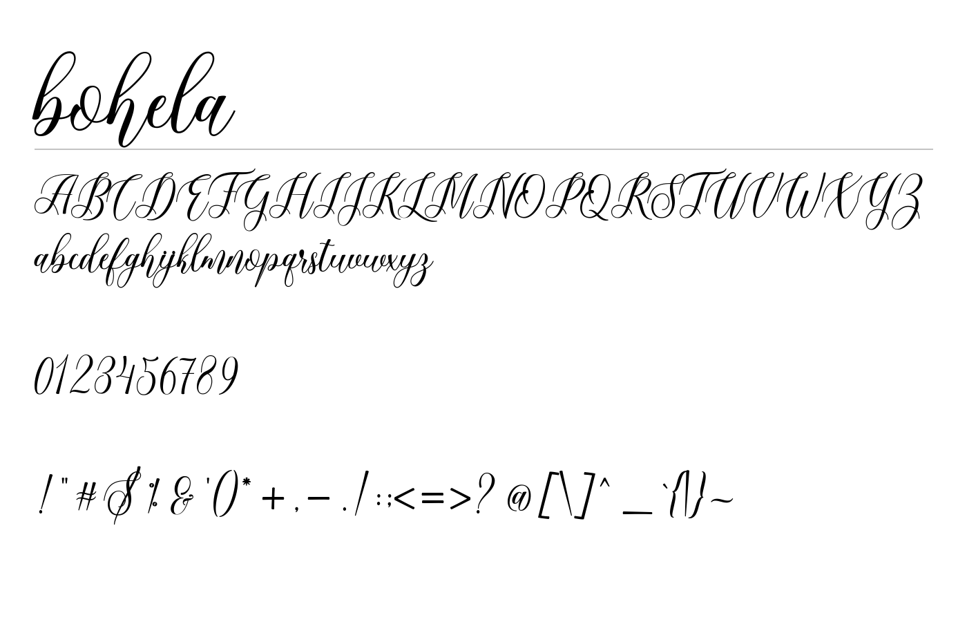 bohela Font preview