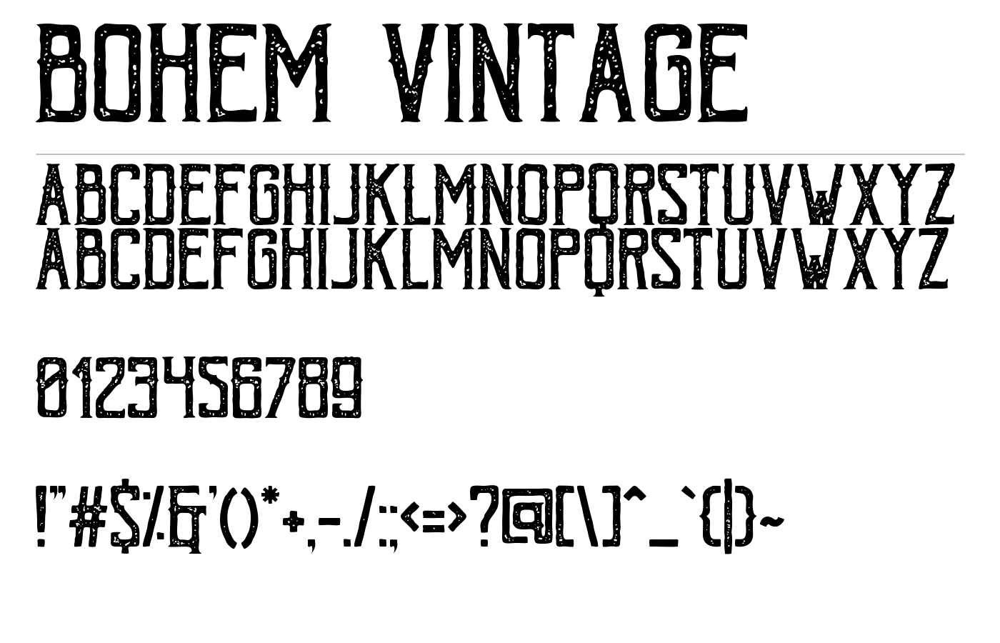 Bohem Vintage Font preview