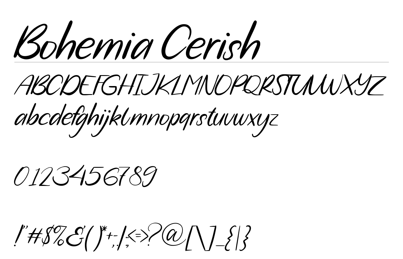 Bohemia Cerish Font preview