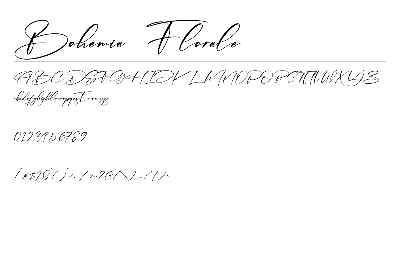 Bohemia Florale Font preview