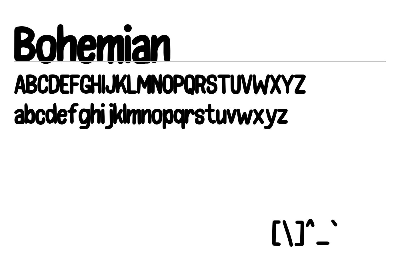 Bohemian Font preview