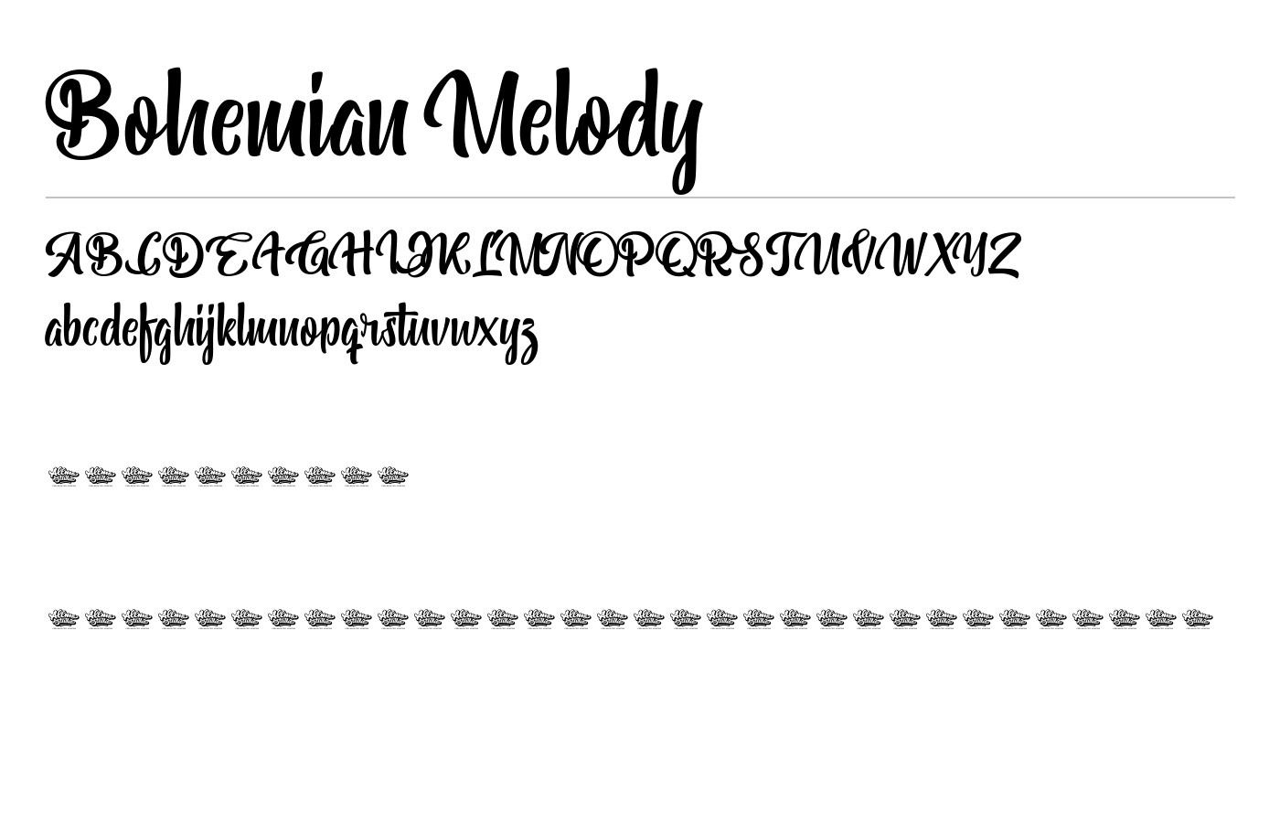 Bohemian Melody Font preview