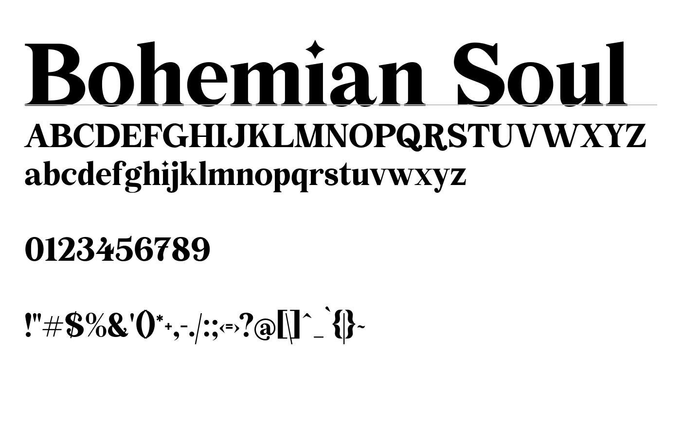 Bohemian Soul Font preview