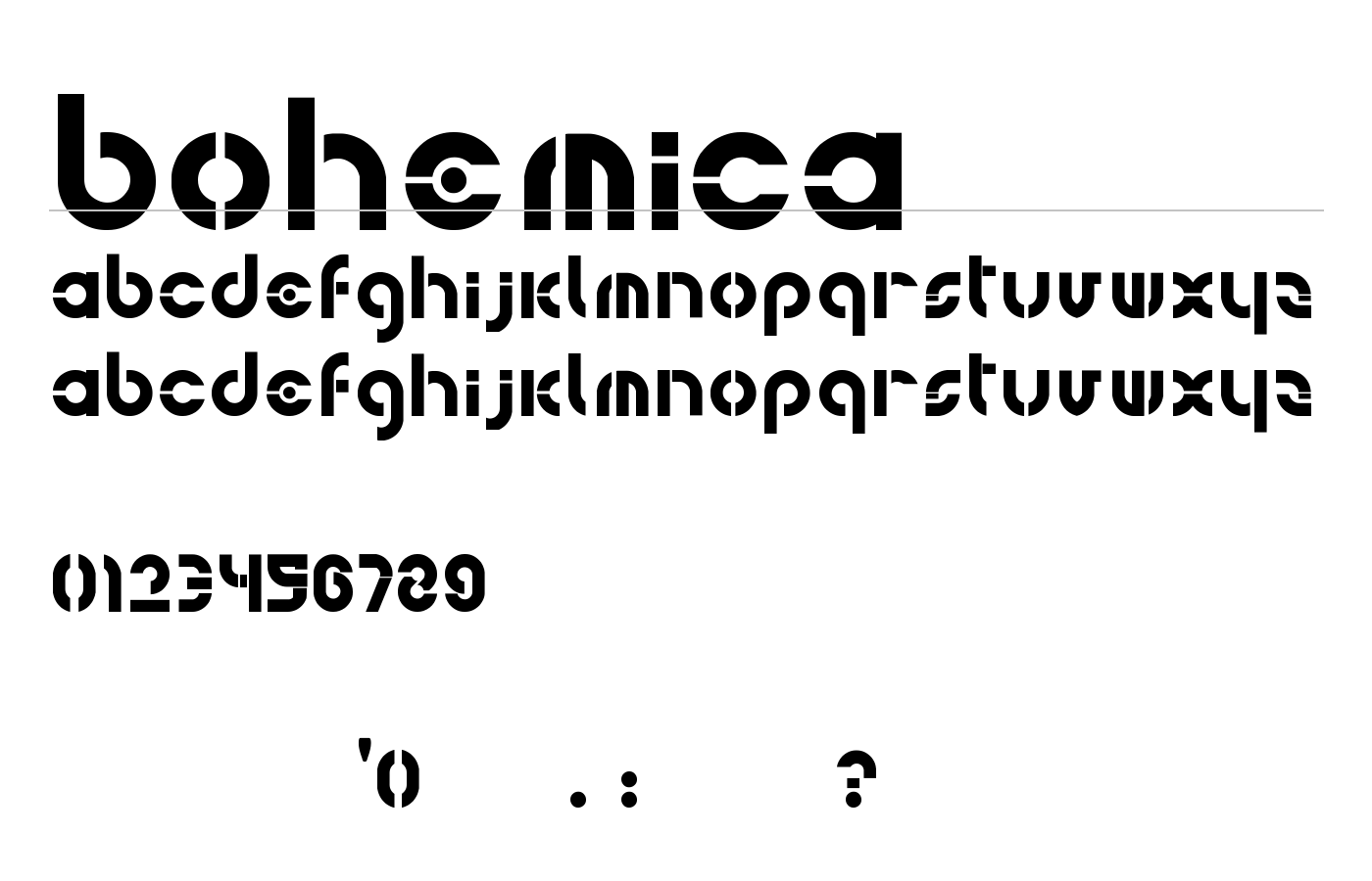 bohemica Font preview