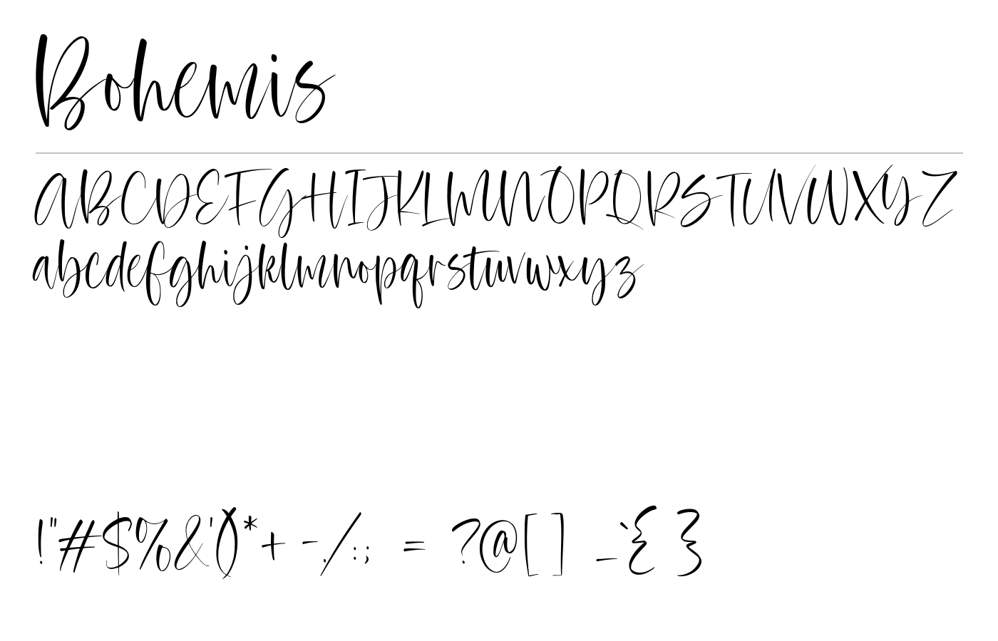 Bohemis Font preview