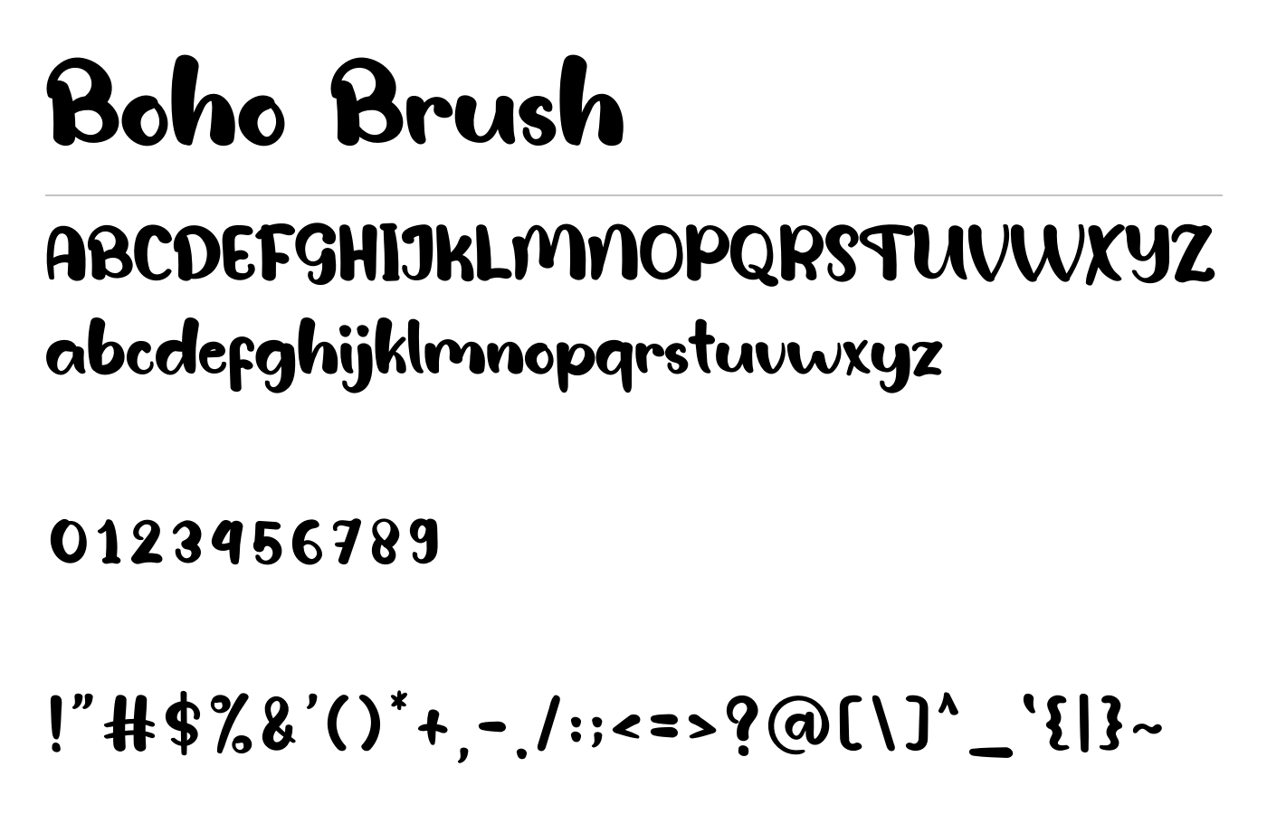 Boho Brush Font preview