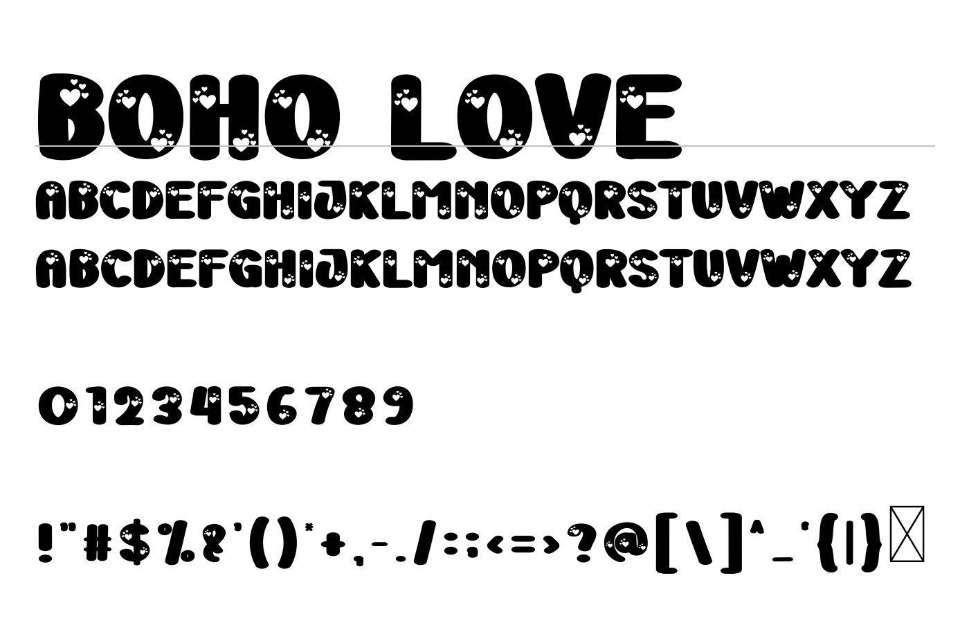 Boho Love Font preview
