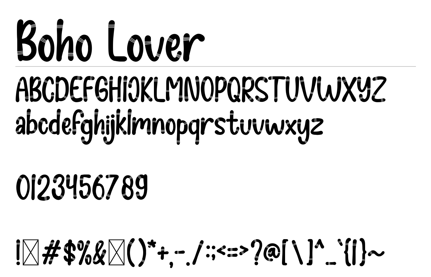 Boho Lover Font preview