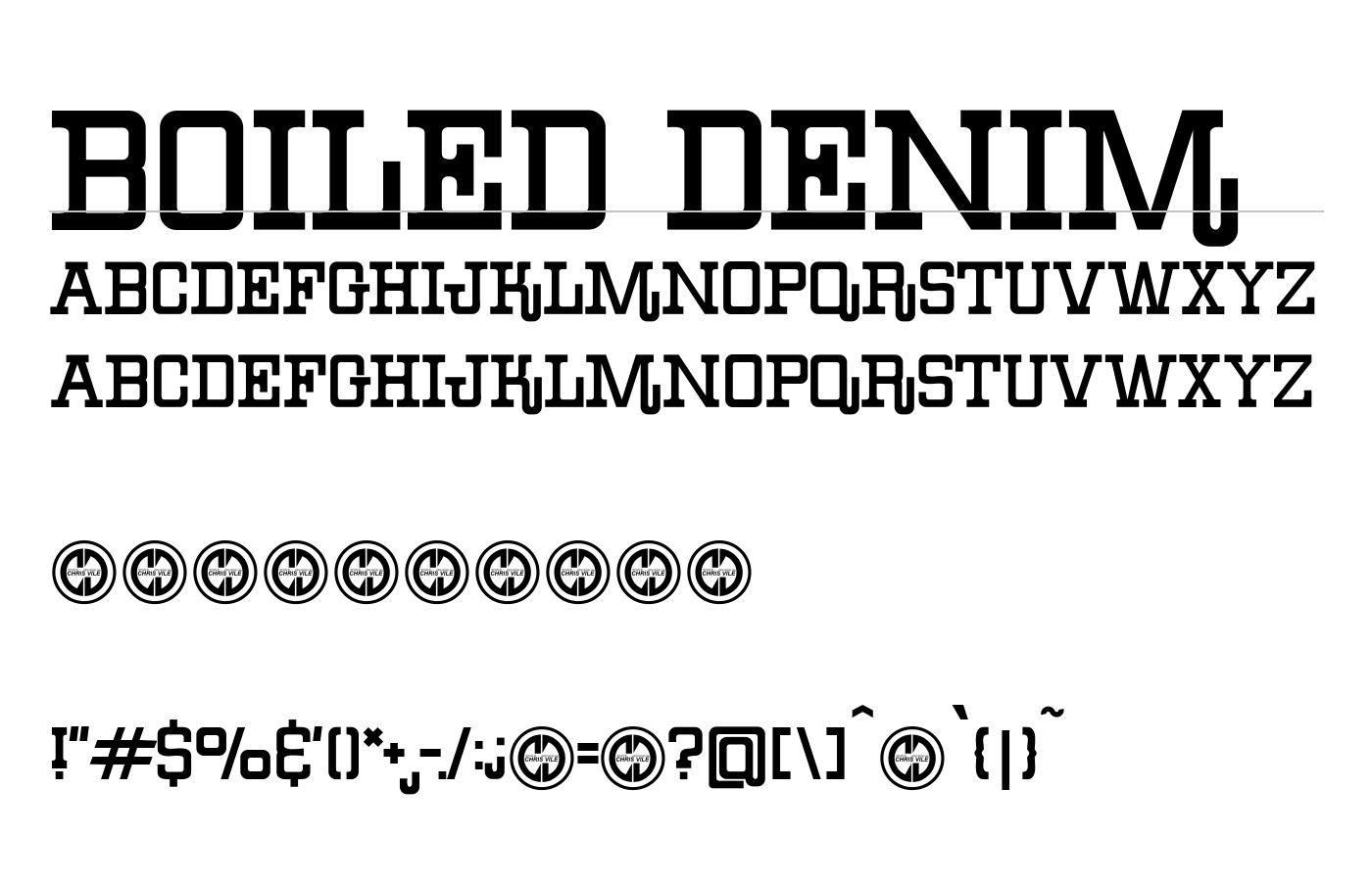 Boiled Denim Font preview
