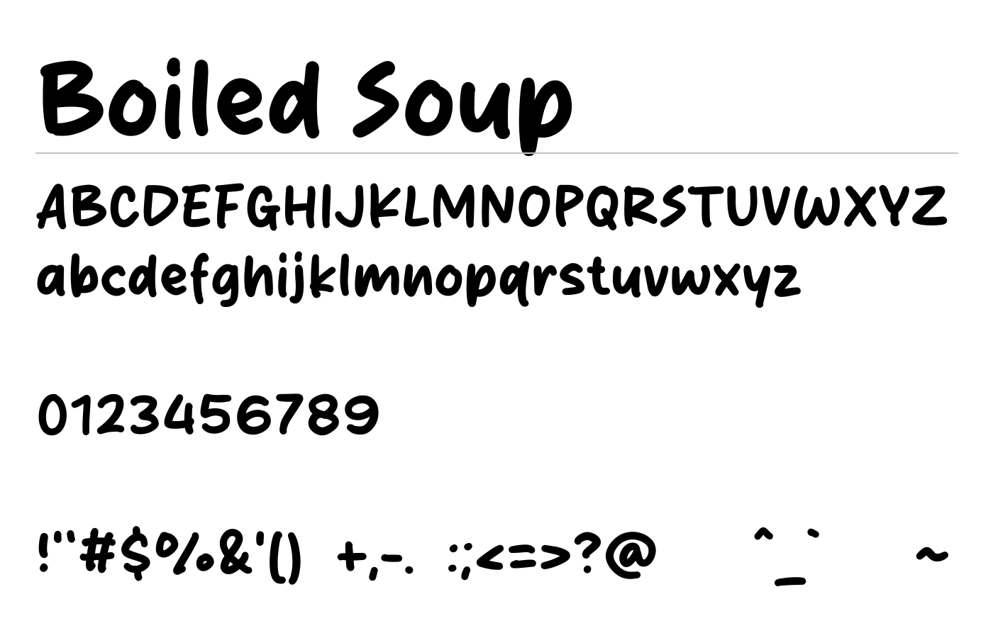 Boiled Soup Font preview