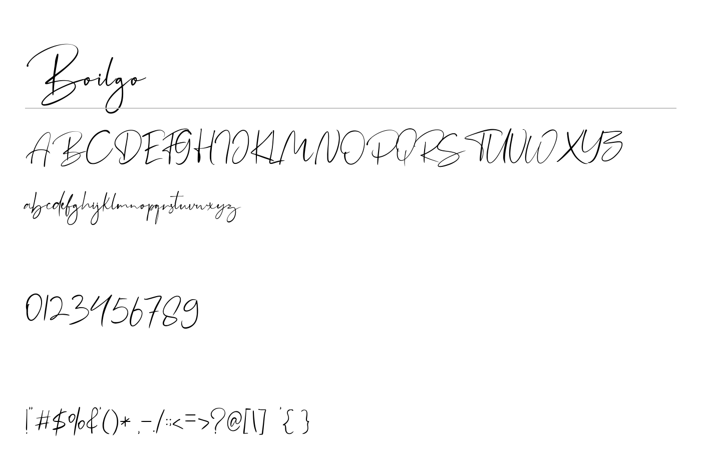 Boilgo Font preview