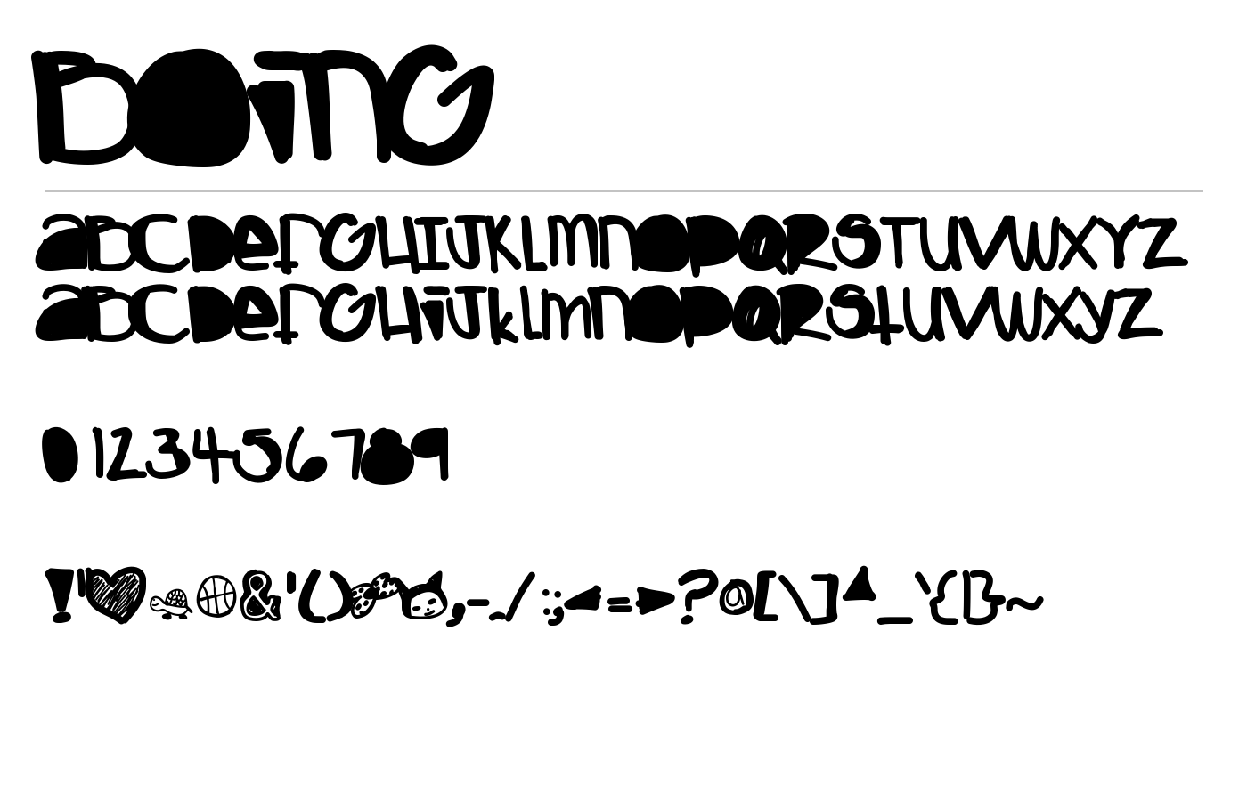 Boing Font preview