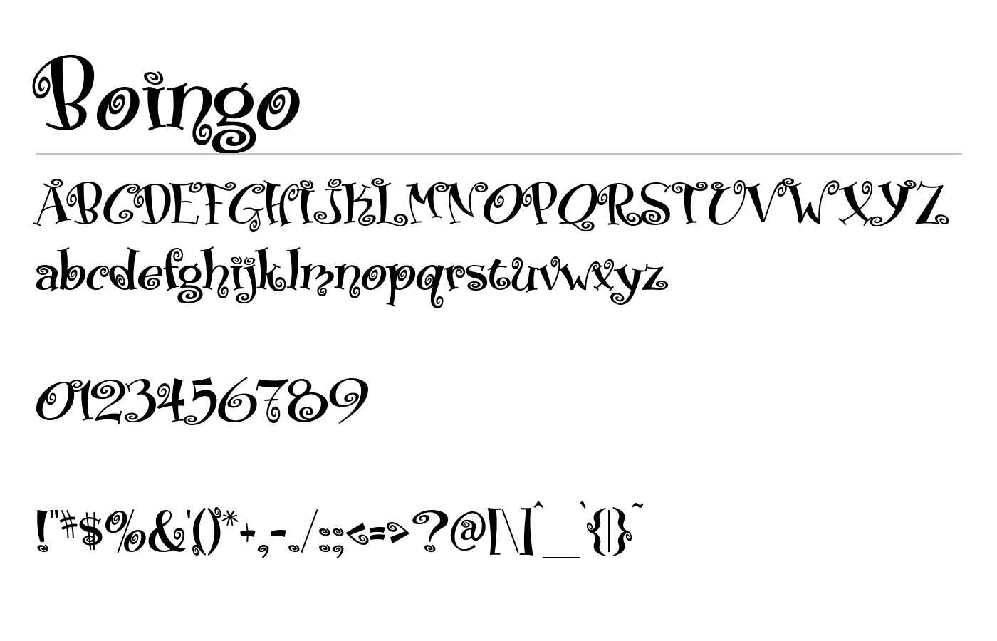 Boingo Font preview