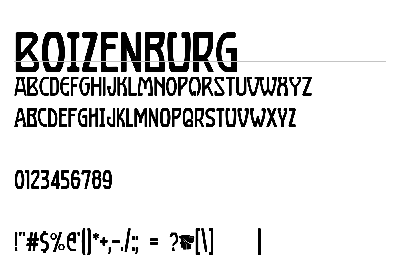 Boizenburg Font preview