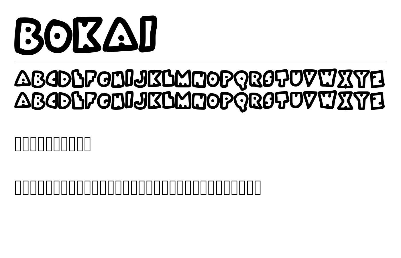 Bokai Font preview