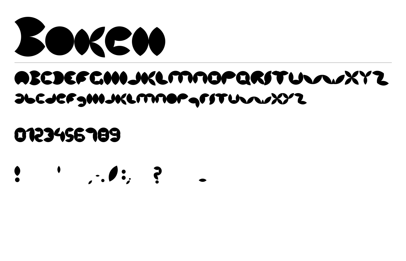 Bokeh Font preview