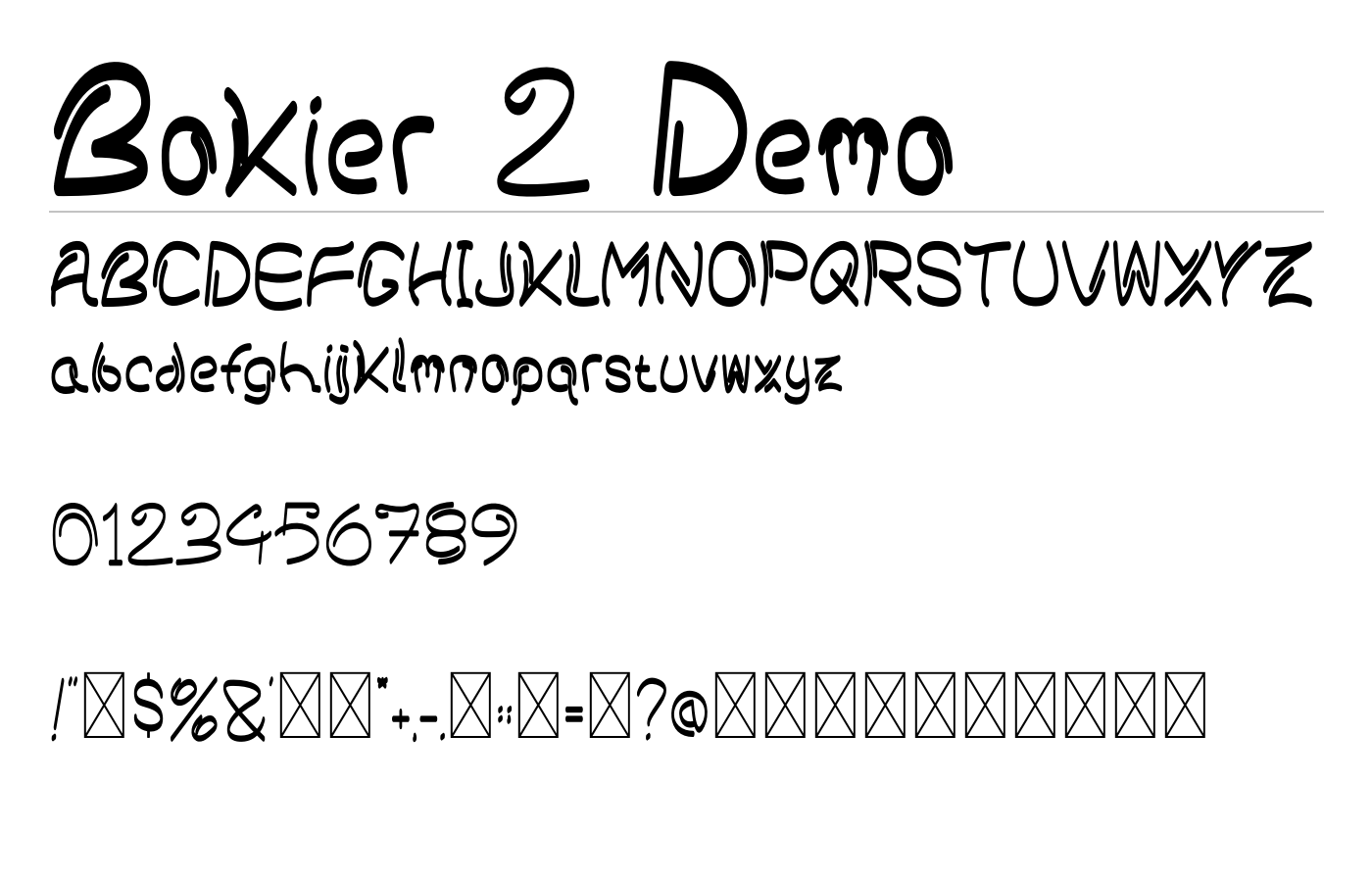 Bokier 2 Demo Font preview