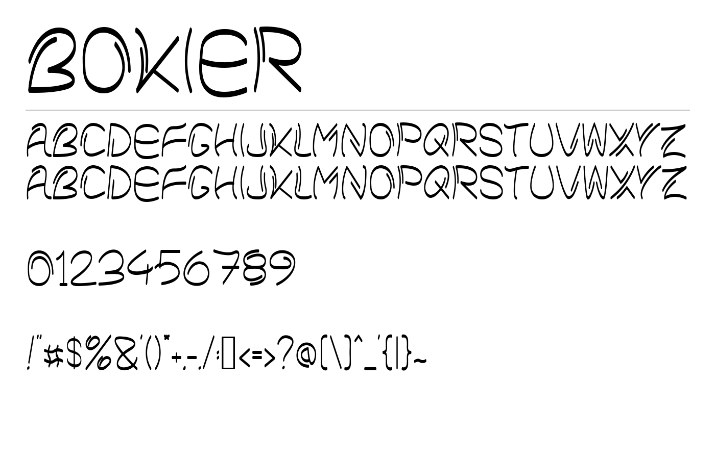 Bokier Font preview