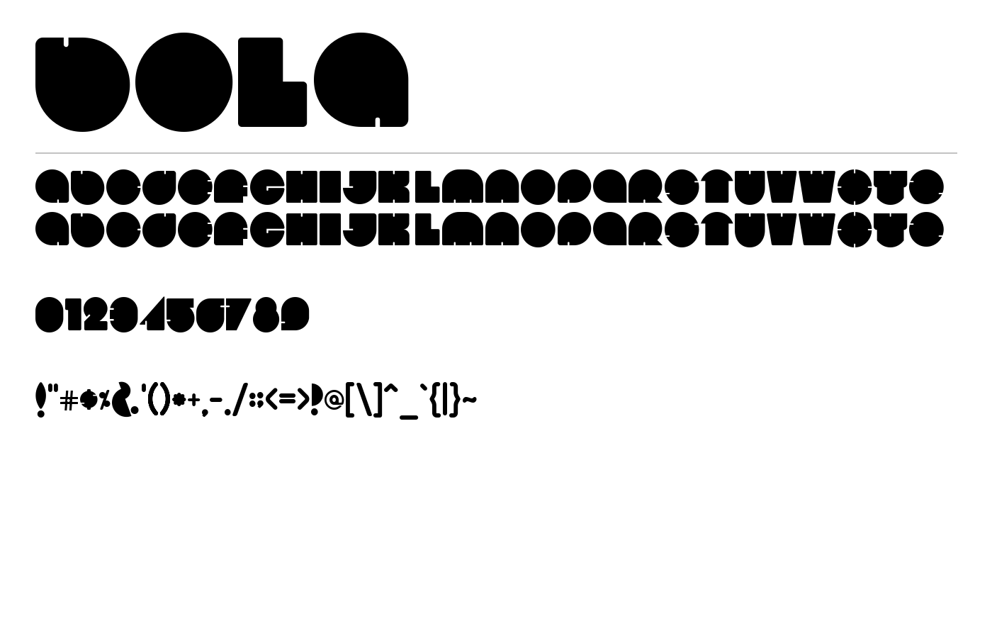 Bola Font preview