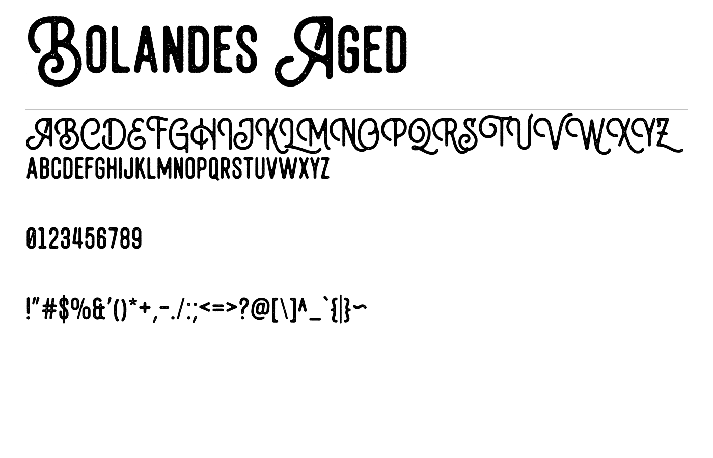 Bolandes Font preview