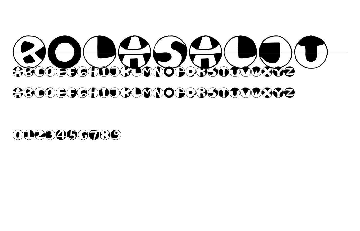 BOLASALJU Font preview