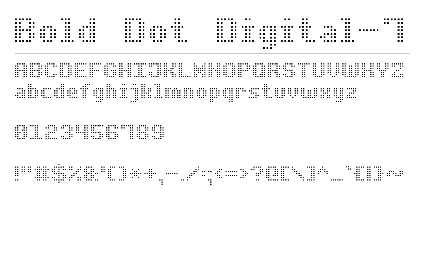 Bold Dot Digital-7 Font preview