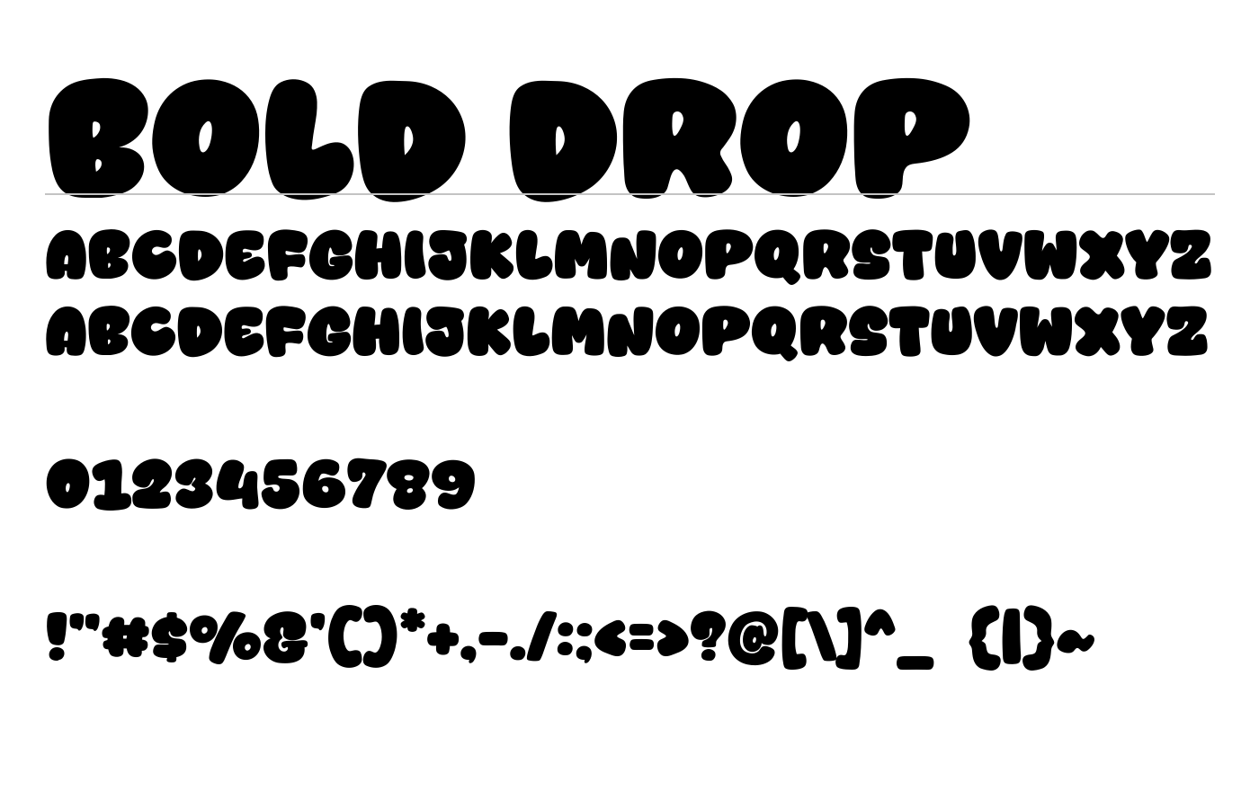 Bold Drop Font preview