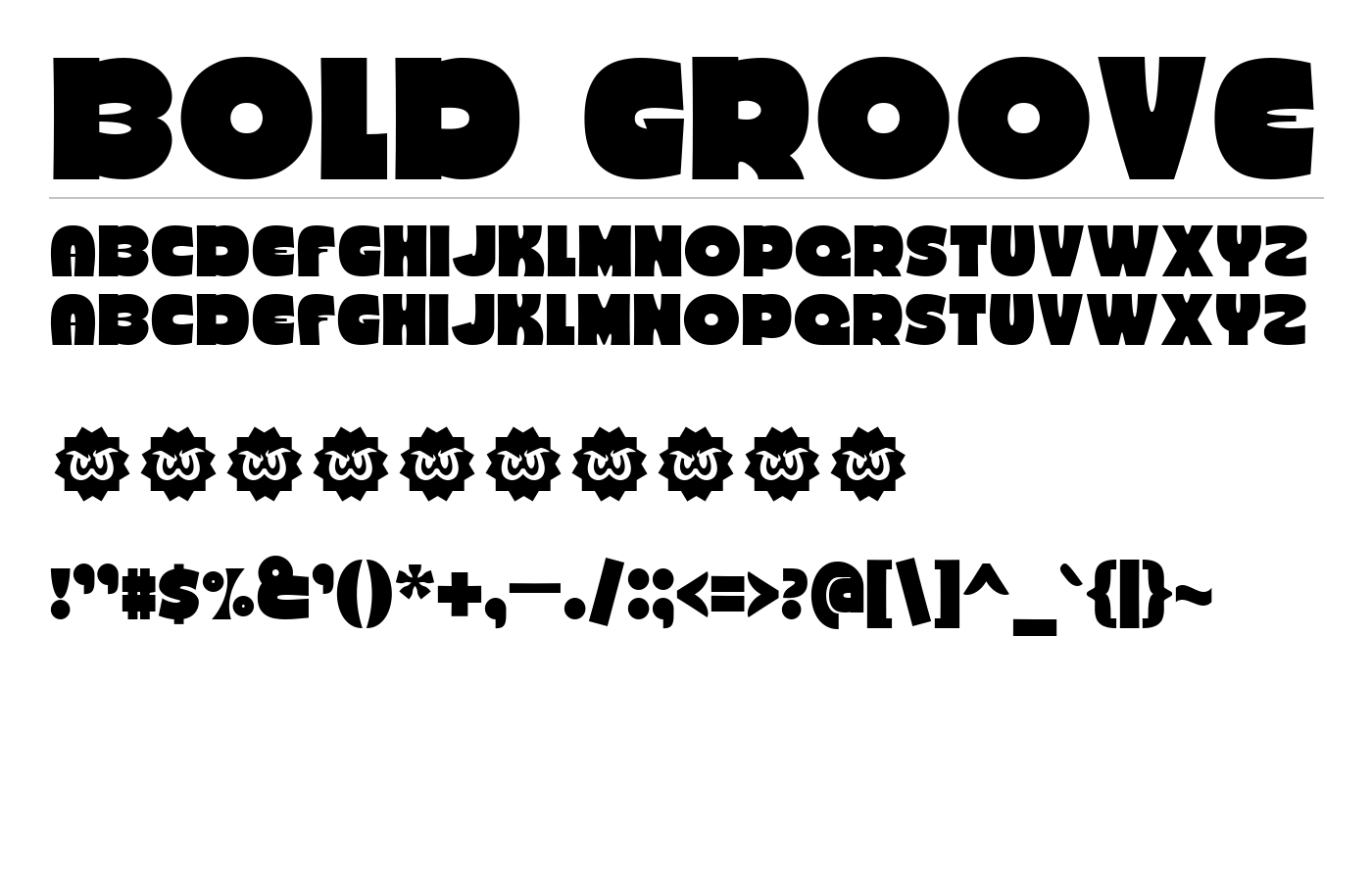 Bold Groove Font preview