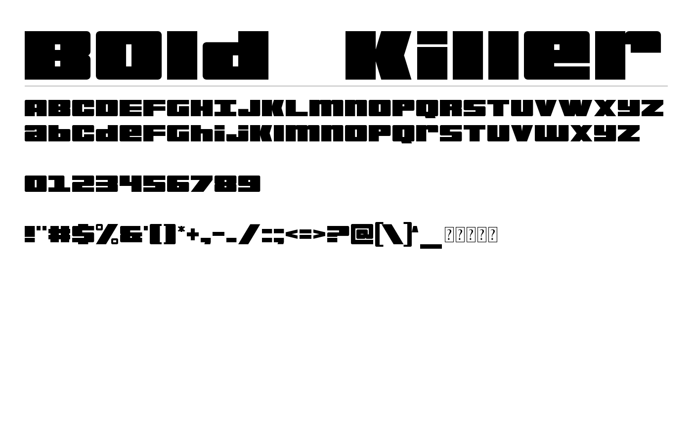 Bold Killer Font preview