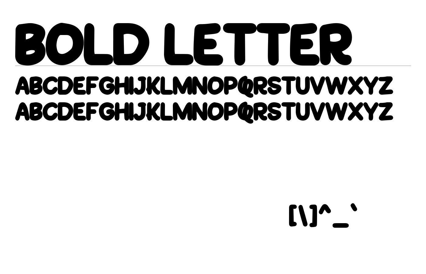 Bold Letter Font preview