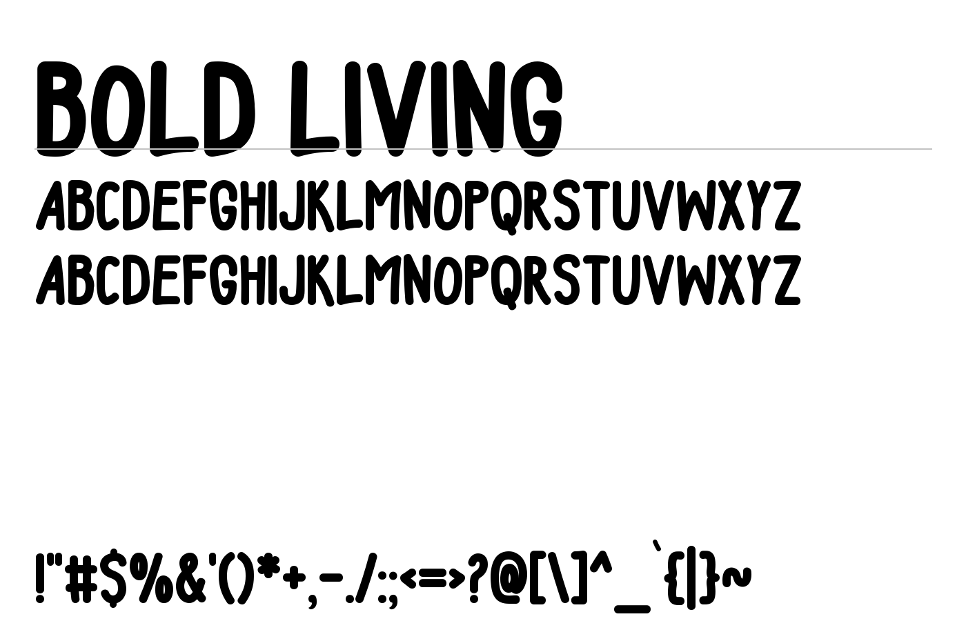 Bold Living Font preview