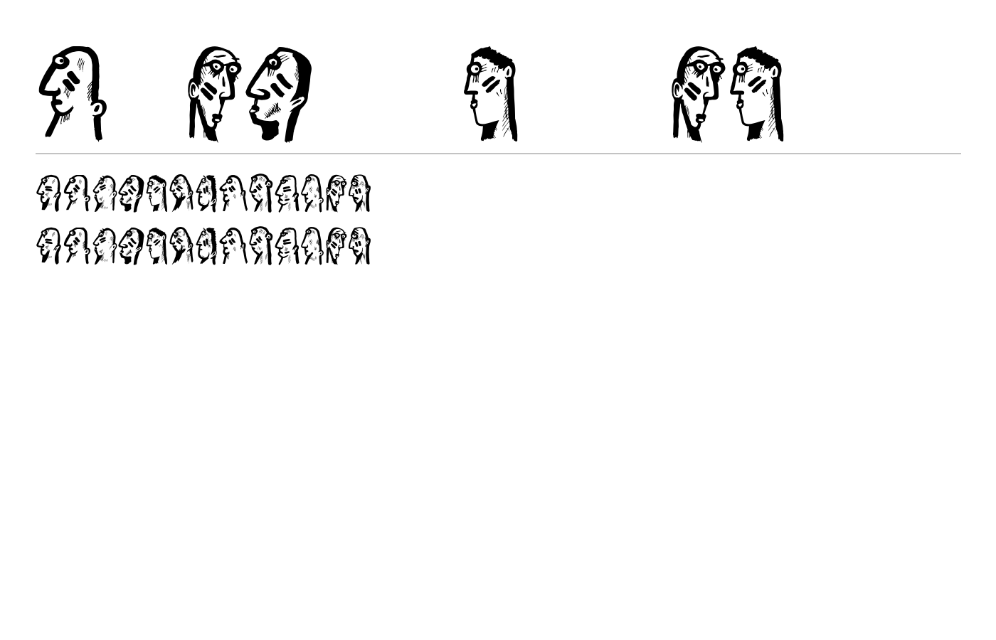 Bold People Font preview