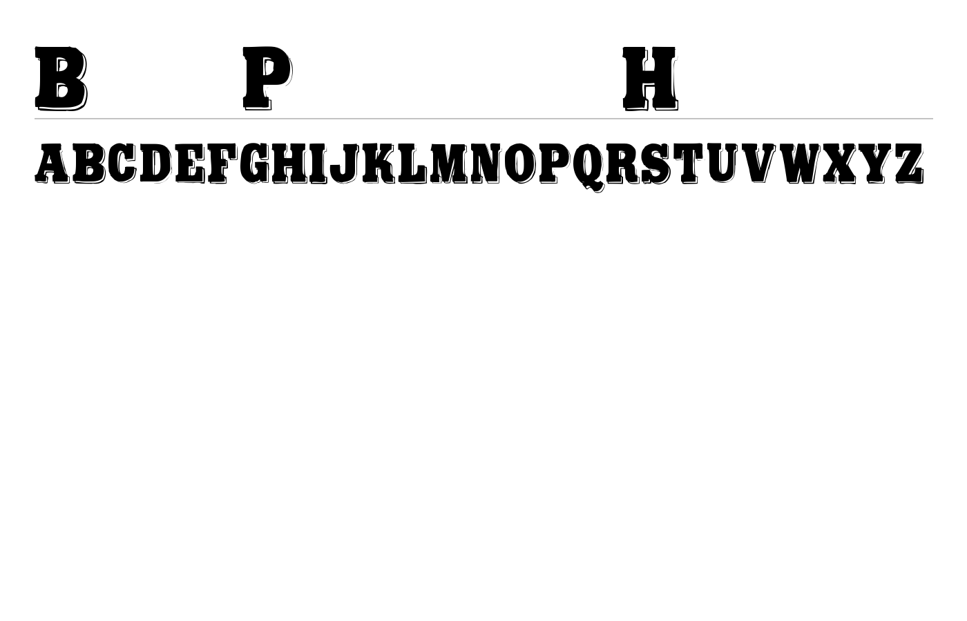 Bold Pressing H1 demo Font preview