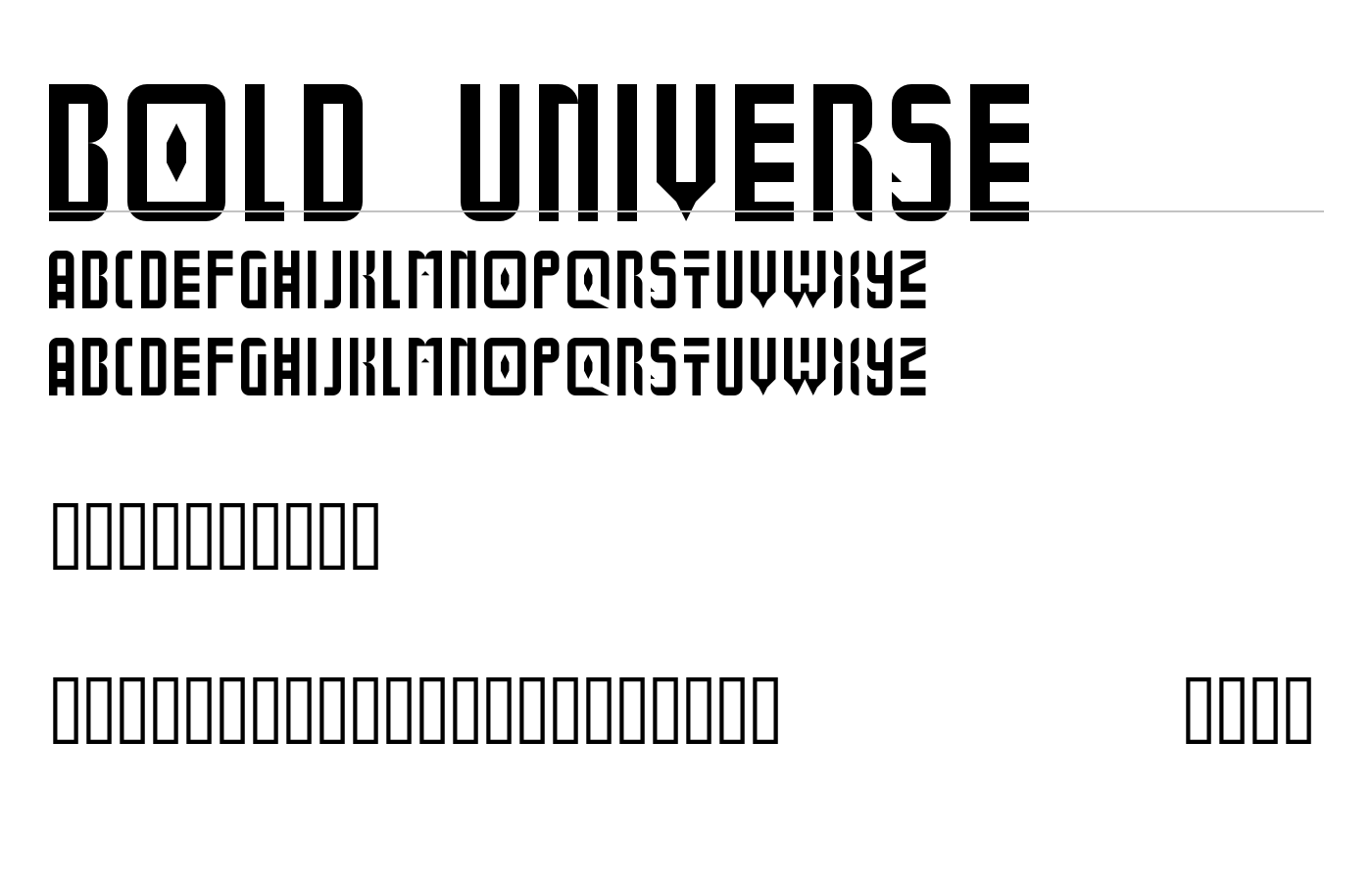 Bold Universe Font preview